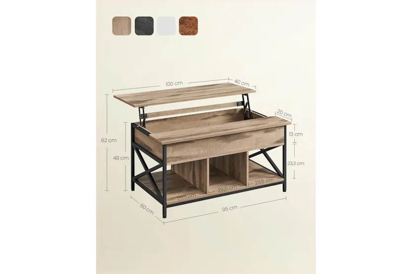 Vasagle Coffee Table | Camel Brown/Black Vasagle Coffee Table | Camel Brown/Black