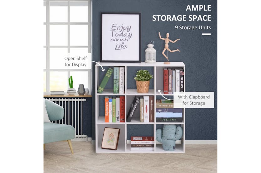 Homcom 9 Compartments Storage Cabinet | White Homcom 9 Compartments Storage Cabinet | White