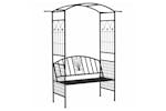 Outsunny Steel Frame Outdoor Garden Arch with 2 Seater Bench | Matte Black Outsunny Steel Frame Outdoor Garden Arch with 2 Seater Bench | Matte Black