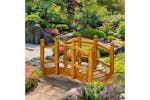 Outsunny Wooden Garden Bridge with Safety Railings | Brown Outsunny Wooden Garden Bridge with Safety Railings | Brown