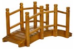 Outsunny Wooden Garden Bridge with Safety Railings | Brown Outsunny Wooden Garden Bridge with Safety Railings | Brown