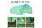 Outsunny Walk in Polytunnel Greenhouse | Green Outsunny Walk in Polytunnel Greenhouse | Green