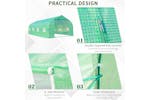 Outsunny Walk in Polytunnel Greenhouse | Green Outsunny Walk in Polytunnel Greenhouse | Green