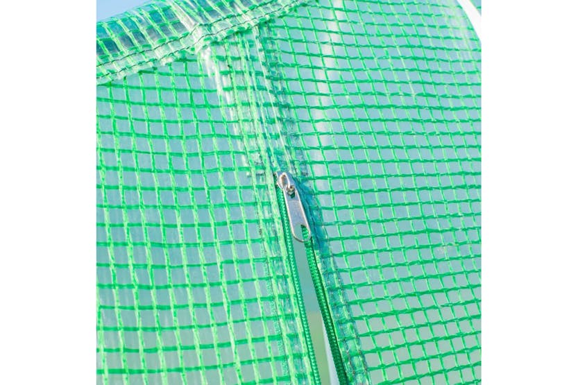 Outsunny Walk in Polytunnel Greenhouse | Green Outsunny Walk in Polytunnel Greenhouse | Green