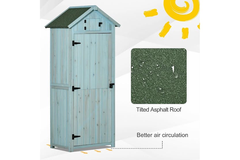 Outsunny Outdoor Garden Storage Shed | Blue Outsunny Outdoor Garden Storage Shed | Blue