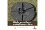 Outsunny 4PCs Cantilever Patio Umbrella Base Stand | Coffee Brown Outsunny 4PCs Cantilever Patio Umbrella Base Stand | Coffee Brown