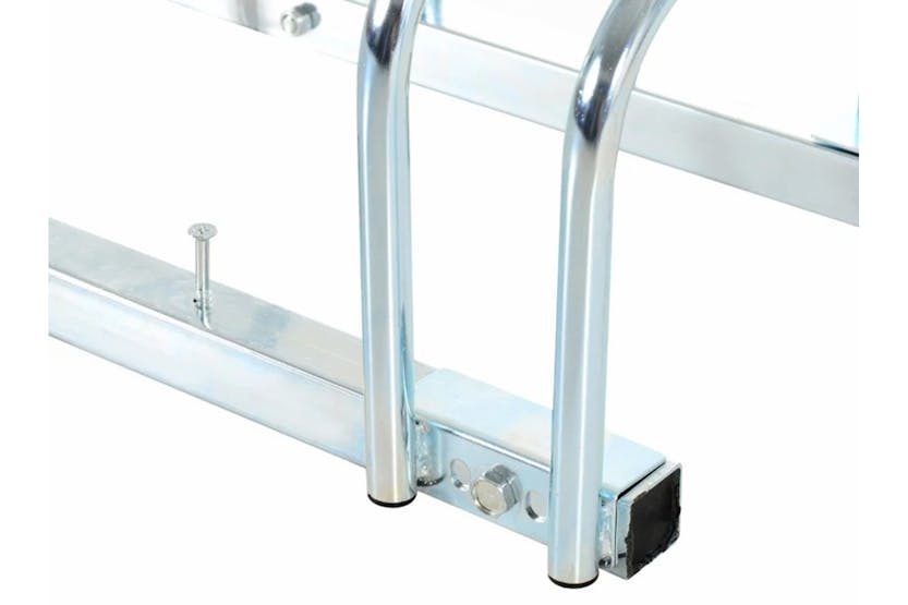 Homcom Bike Floor Stand and Outdoor Bike Rack | Silver Homcom Bike Floor Stand and Outdoor Bike Rack | Silver