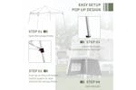 Outsunny 84c-411v00wt - Pop Up Canopy With Inclined Legs Outsunny 84c-411v00wt - Pop Up Canopy With Inclined Legs