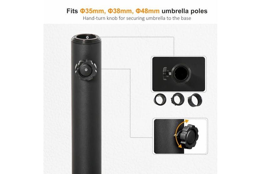 Outsunny Heavy Duty Weighted Umbrella Holder | Black Outsunny Heavy Duty Weighted Umbrella Holder | Black