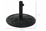 Outsunny Round Umbrella Stand | Black Outsunny Round Umbrella Stand | Black
