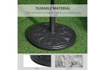 Outsunny Round Umbrella Stand | Black Outsunny Round Umbrella Stand | Black
