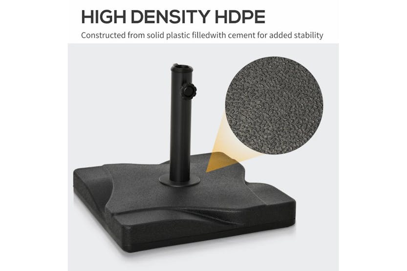 Outsunny Garden Square Umbrella Stand | Black Outsunny Garden Square Umbrella Stand | Black