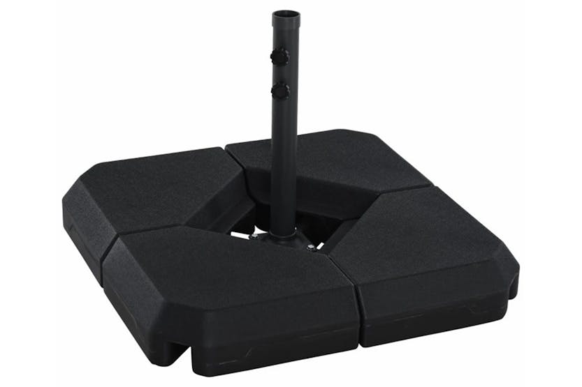 Outsunny HDPE 4 Part Umbrella Base Set | Black Outsunny HDPE 4 Part Umbrella Base Set | Black