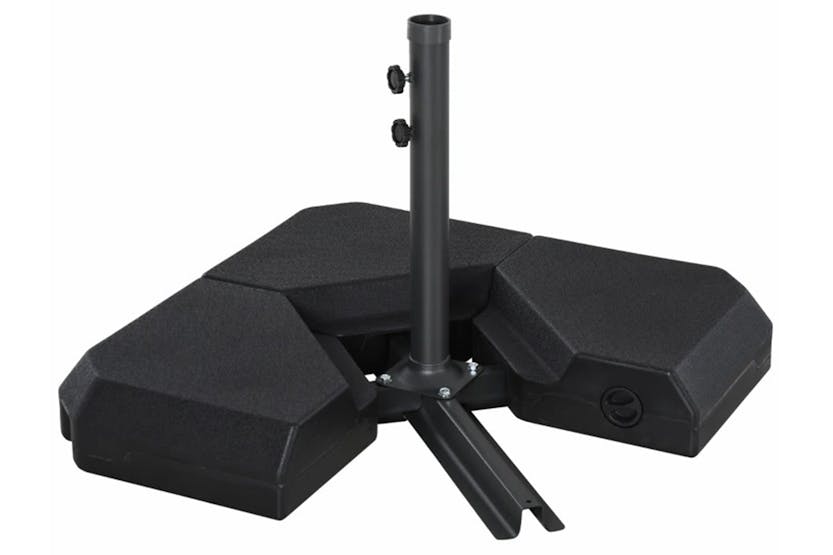 Outsunny HDPE 4 Part Umbrella Base Set | Black Outsunny HDPE 4 Part Umbrella Base Set | Black
