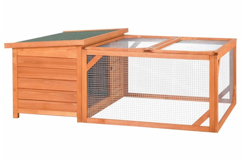 PawHut Rabbit Hutch Small Animal Guinea Pig House | Orange/Green PawHut Rabbit Hutch Small Animal Guinea Pig House | Orange/Green