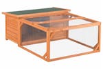 PawHut Rabbit Hutch Small Animal Guinea Pig House | Orange/Green PawHut Rabbit Hutch Small Animal Guinea Pig House | Orange/Green