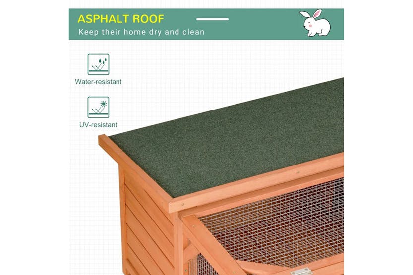 PawHut Rabbit Hutch Small Animal Guinea Pig House | Orange/Green PawHut Rabbit Hutch Small Animal Guinea Pig House | Orange/Green