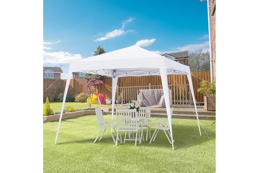 Outsunny 84c-075wt - Pop Up Canopy With Inclined Legs Outsunny 84c-075wt - Pop Up Canopy With Inclined Legs