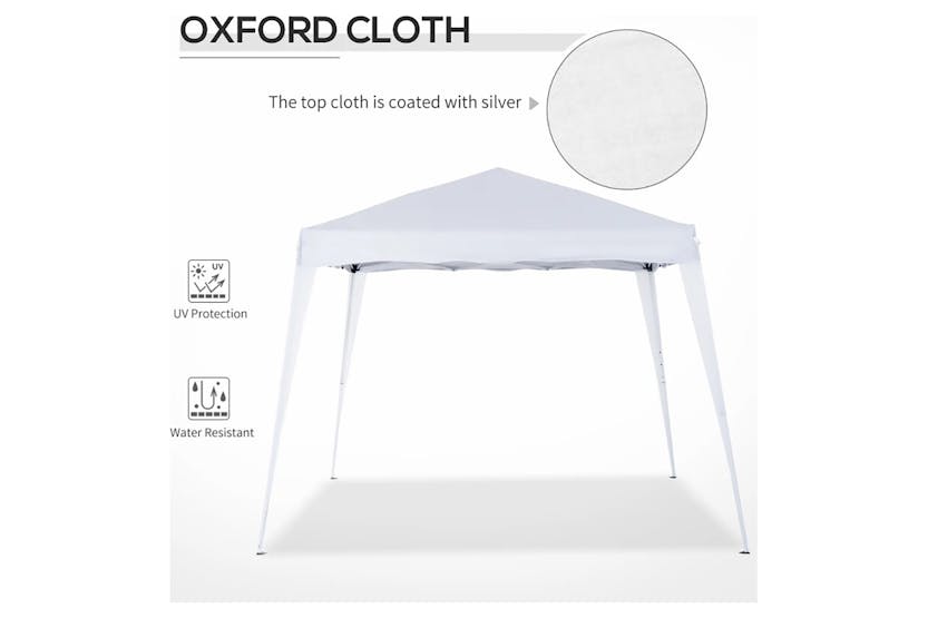 Outsunny 84c-075wt - Pop Up Canopy With Inclined Legs Outsunny 84c-075wt - Pop Up Canopy With Inclined Legs