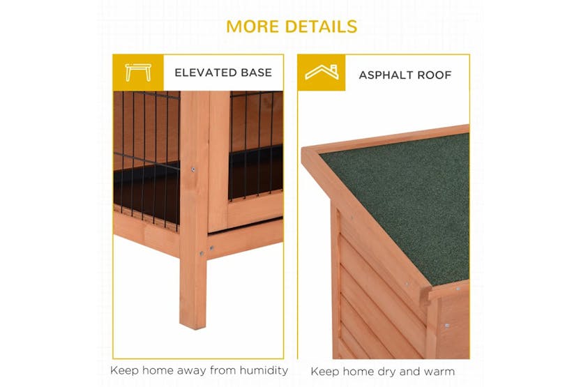 PawHut Outdoor Double Decker Rabbit Hutch with No Leak Trays | Orange PawHut Outdoor Double Decker Rabbit Hutch with No Leak Trays | Orange