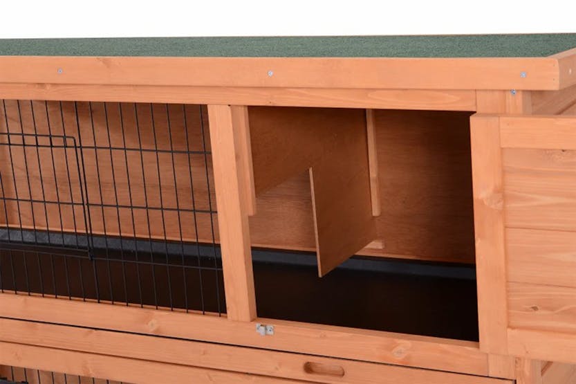 PawHut Outdoor Double Decker Rabbit Hutch with No Leak Trays | Orange PawHut Outdoor Double Decker Rabbit Hutch with No Leak Trays | Orange