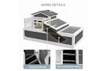 PawHut Wooden Tortoise House with Balcony | Grey/White PawHut Wooden Tortoise House with Balcony | Grey/White