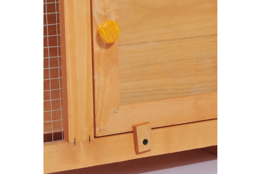 PawHut Rabbit Hutch | Natural Wood PawHut Rabbit Hutch | Natural Wood