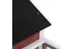 PawHut Wooden Rabbit Hutch with Waterproof Asphalt Roof | Brown/White PawHut Wooden Rabbit Hutch with Waterproof Asphalt Roof | Brown/White