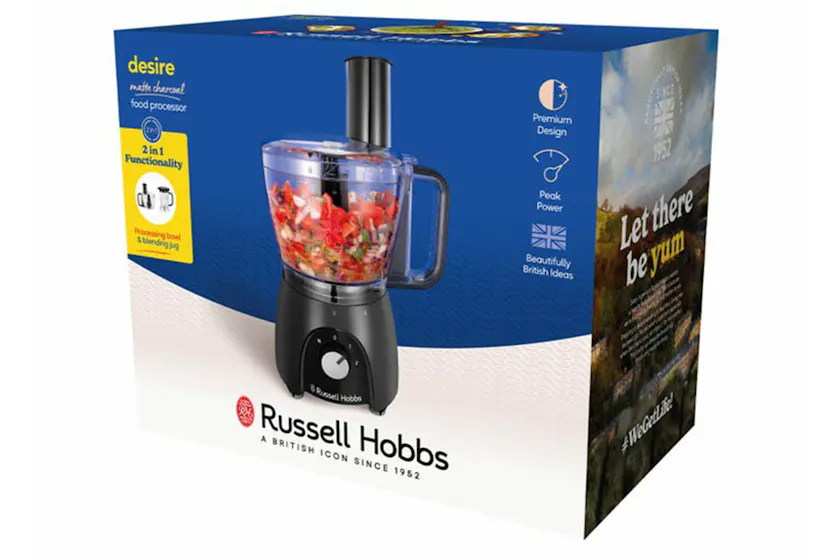 Russell Hobbs Desire Food Processor | 27111 | Matte Charcoal Russell Hobbs Desire Food Processor | 27111 | Matte Charcoal