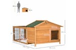 PawHut Wooden Rabbit Hutch | Golden Red PawHut Wooden Rabbit Hutch | Golden Red