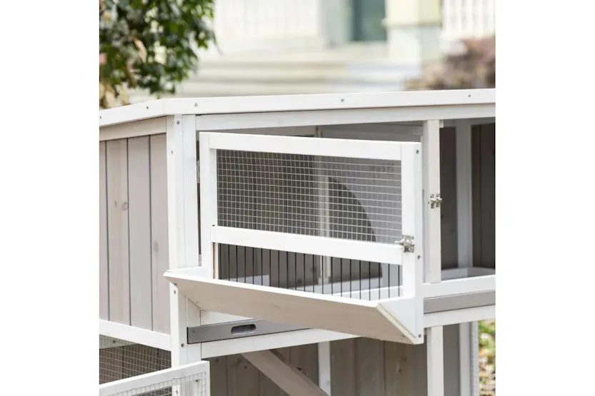 PawHut Two-Tier Rabbit Hutch | Multicolour PawHut Two-Tier Rabbit Hutch | Multicolour