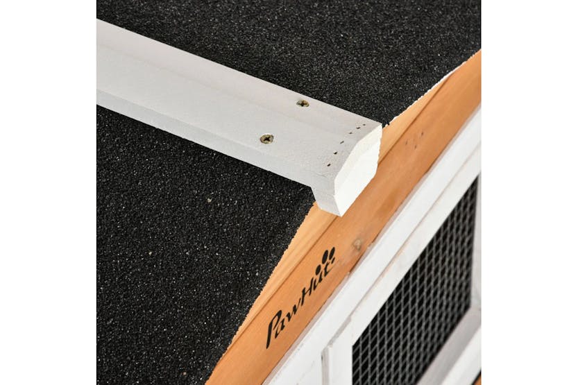 PawHut Two-Tier Rabbit Hutch with Wheels | Multicolour PawHut Two-Tier Rabbit Hutch with Wheels | Multicolour