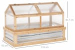 Outsunny Raised Garden Bed with Top Greenhouse | Natural Outsunny Raised Garden Bed with Top Greenhouse | Natural