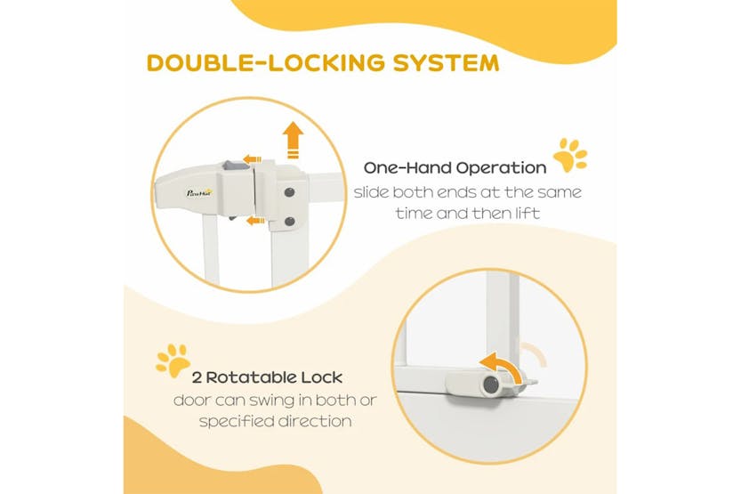 PawHut Extendable Dog Gate | White PawHut Extendable Dog Gate | White