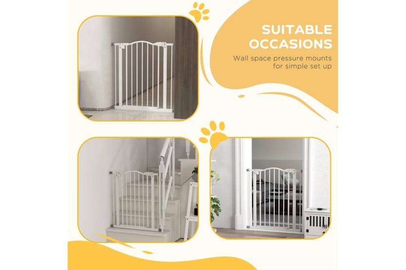 PawHut Extendable Dog Gate | White PawHut Extendable Dog Gate | White