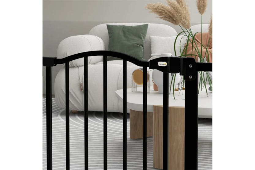 PawHut Extendable Dog Gate | Black PawHut Extendable Dog Gate | Black