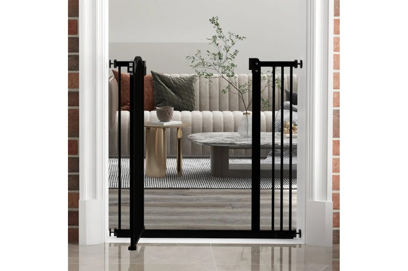 PawHut Extendable Dog Gate | Black PawHut Extendable Dog Gate | Black