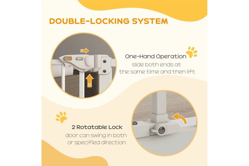 PawHut Extendable Dog Gate | White PawHut Extendable Dog Gate | White