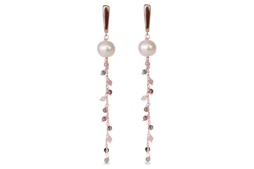 Luxenter Hildar Earrings | Silver Dangling Earrings Set with Natural Amethyst Luxenter Hildar Earrings | Silver Dangling Earrings Set with Natural Amethyst