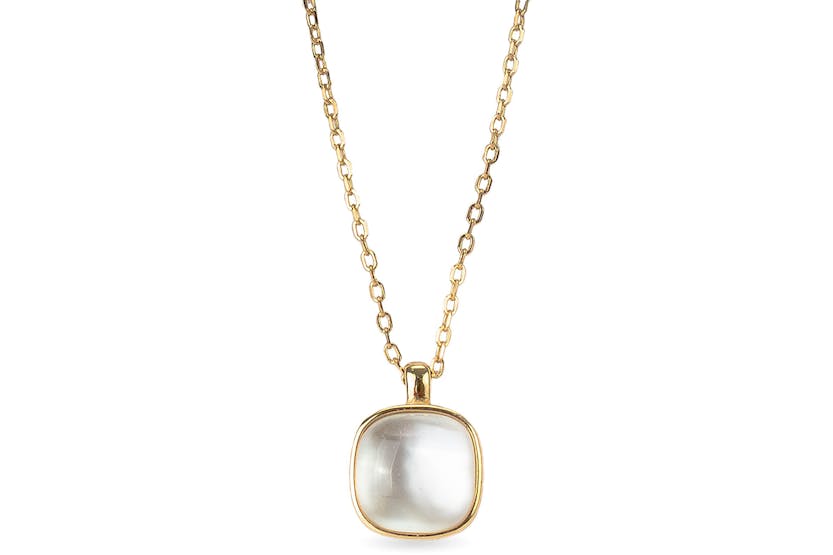 Luxenter Melat Gold Plated Pendant with Mother of Pearl Stone Luxenter Melat Gold Plated Pendant with Mother of Pearl Stone