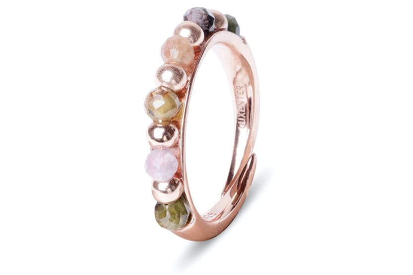 Luxenter Hylham Ring Sterling Silver with Dark Green Stones Luxenter Hylham Ring Sterling Silver with Dark Green Stones