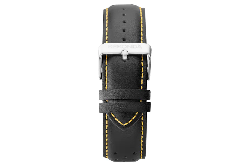 Sekonda Velocity Chronograph Mens Leather Strap Watch | Black Sekonda Velocity Chronograph Mens Leather Strap Watch | Black
