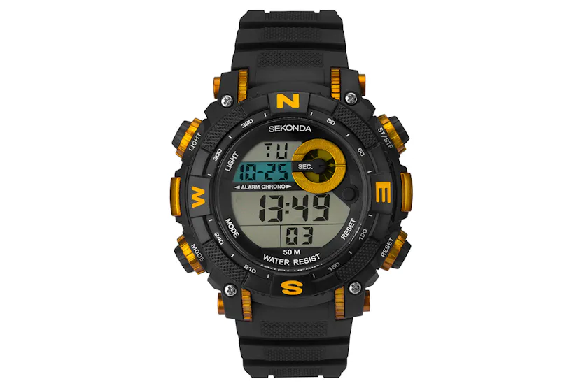 Sekonda Digital Mens Plastic Strap Watch | Black Sekonda Digital Mens Plastic Strap Watch | Black