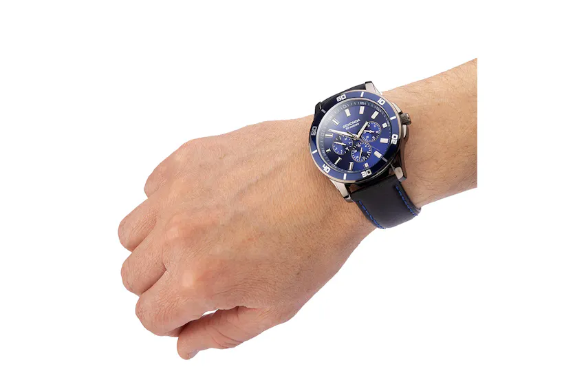 Sekonda Sports Mens Leather Strap Watch | Gun Metal Sekonda Sports Mens Leather Strap Watch | Gun Metal