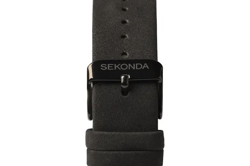 Sekonda Airborne Chronograph Mens Leather Strap Watch | Black Sekonda Airborne Chronograph Mens Leather Strap Watch | Black