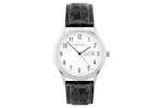 Sekonda Easy Reader Ladies Leather Strap Watch | Silver/Black Sekonda Easy Reader Ladies Leather Strap Watch | Silver/Black