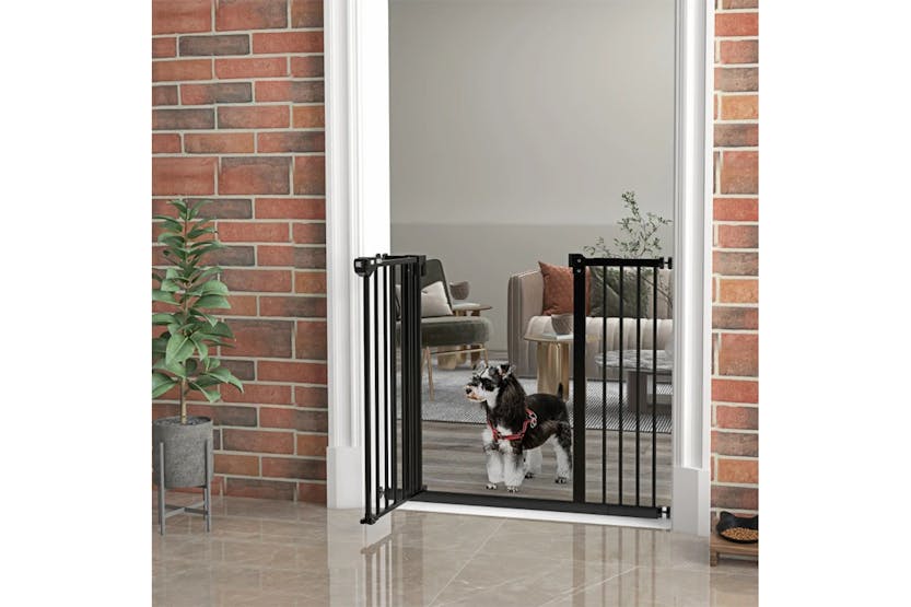 PawHut Extendable Dog Gate | Black PawHut Extendable Dog Gate | Black