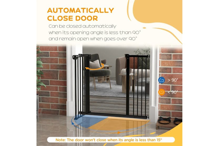 PawHut Extendable Dog Gate | Black PawHut Extendable Dog Gate | Black