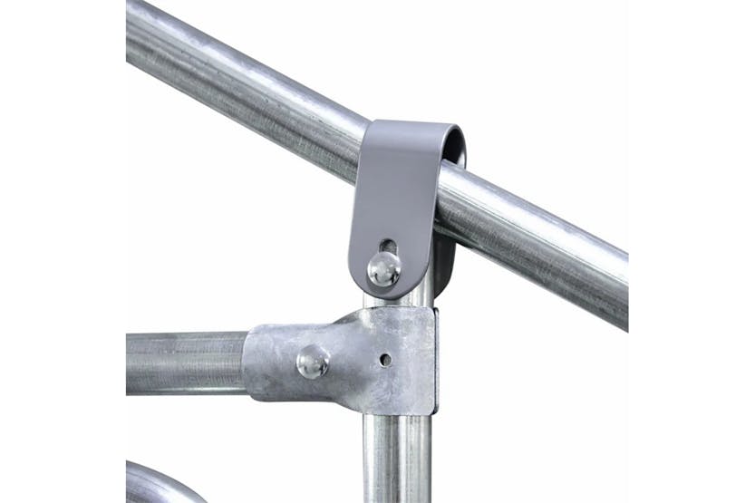 PawHut Walk-in Hen House | Silver Tone/Grey PawHut Walk-in Hen House | Silver Tone/Grey