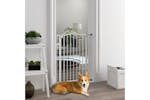 PawHut Pressure Fit Dog Stair Gate | White PawHut Pressure Fit Dog Stair Gate | White